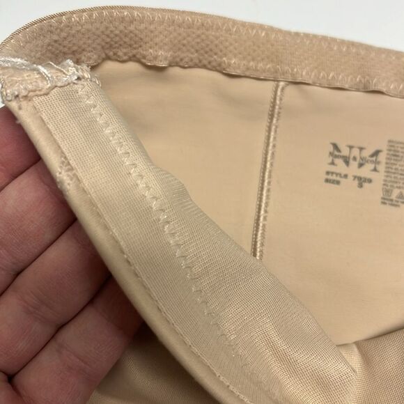Naomi & Nicole Tan Pull-up Tummy and Waist Control One-Piece Shapewear Short- Sm - Picture 8 of 11